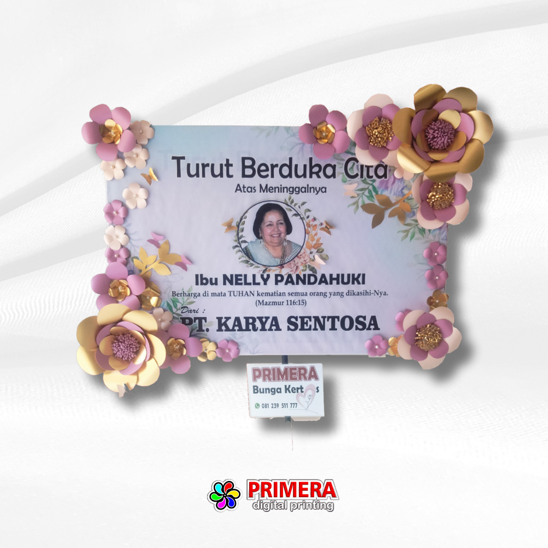 Papan Bunga Kertas Custom